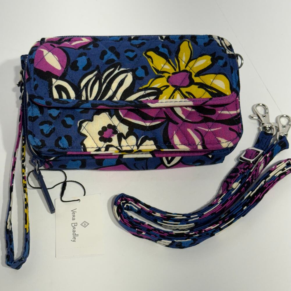 Vera Bradley All in One Crossbody, Wallet, Handbag African Violet 15863-165, NWT